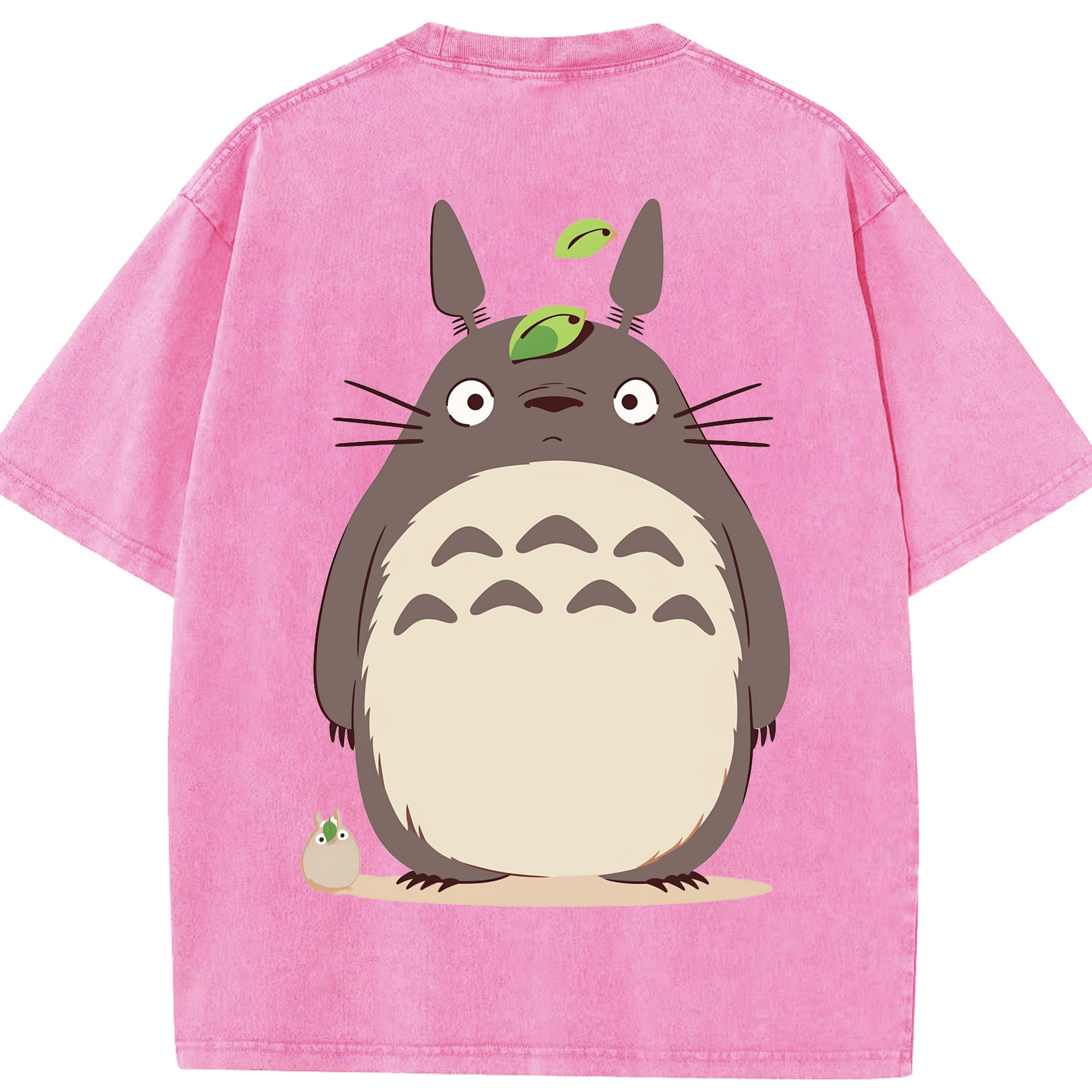 （画像用） となりのトトロ 草壁メイ 草壁サツキ My Neighbor Totoro Satsuki Kusakabe Mei Kusakabe 綿100% ヴィンテージ風 半袖Tシャツ（背面プリント）